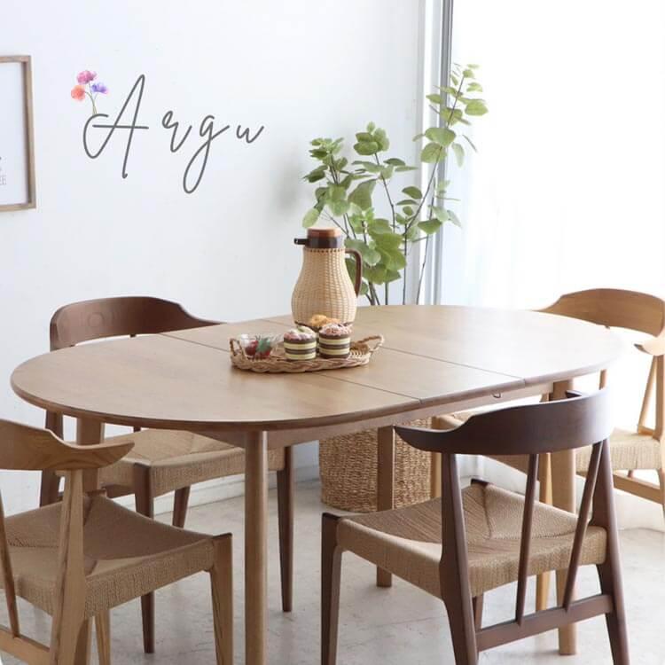 東馬（Tohma） ダイニングテーブル アルグ ARG EXオーバル DT 120-150