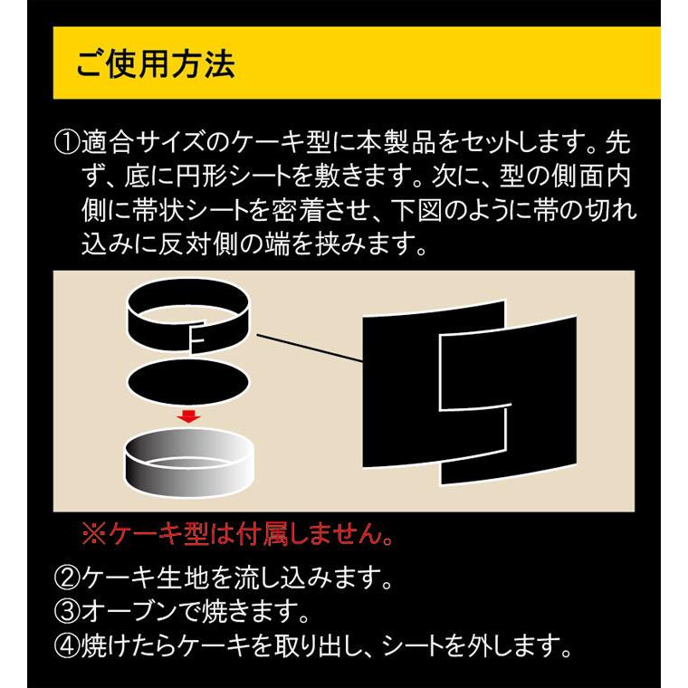 ノースティック  テフロン製ラウンドケーキシート（丸型ホールケーキ用） 直径１５ｃｍ／５号用 １セット こびりつきにくいテフロンシート｜eurokitchen｜08