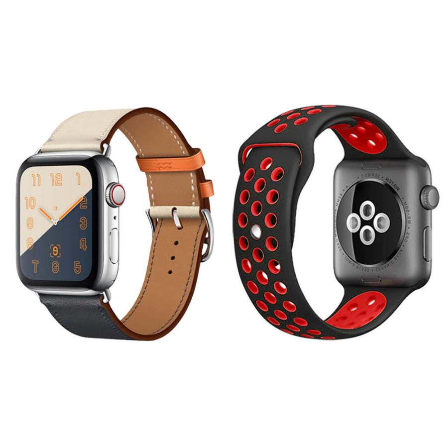 ☆大人気商品☆ アップルウォッチ バンド 白色×黒色 38 40mm Apple Watch