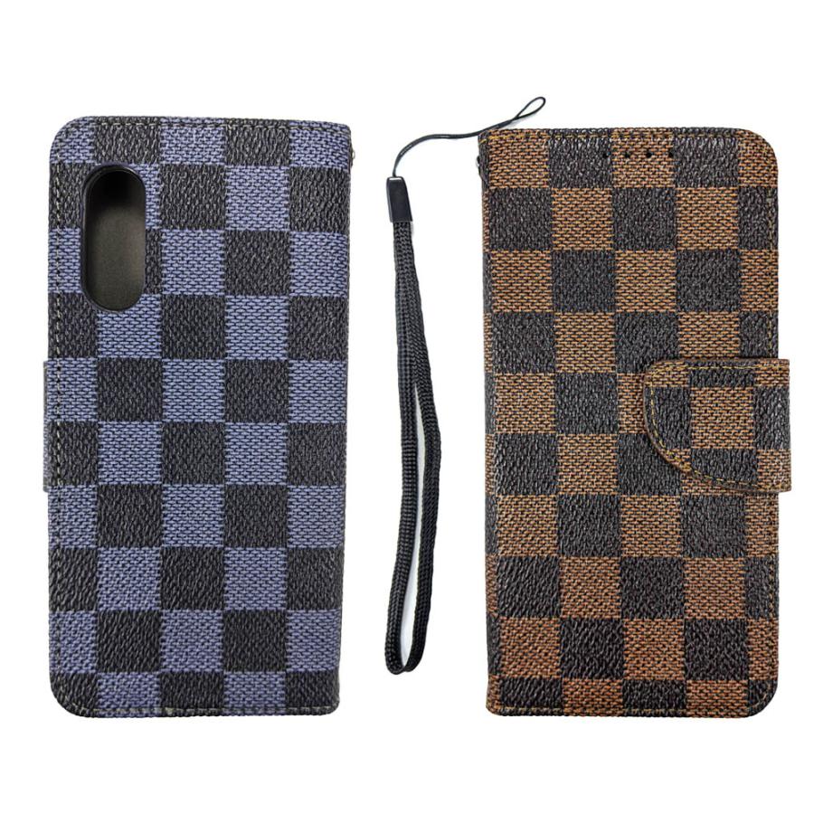 Sense3 lite basic Sense2 androidone S7 S5 SH-M12 SH-RM12 SHV45 SH-02M ケース 手帳型 レザー 革 カバー 通販 格子柄 チェック おしゃれ 送料無料 茶色 |  | 15