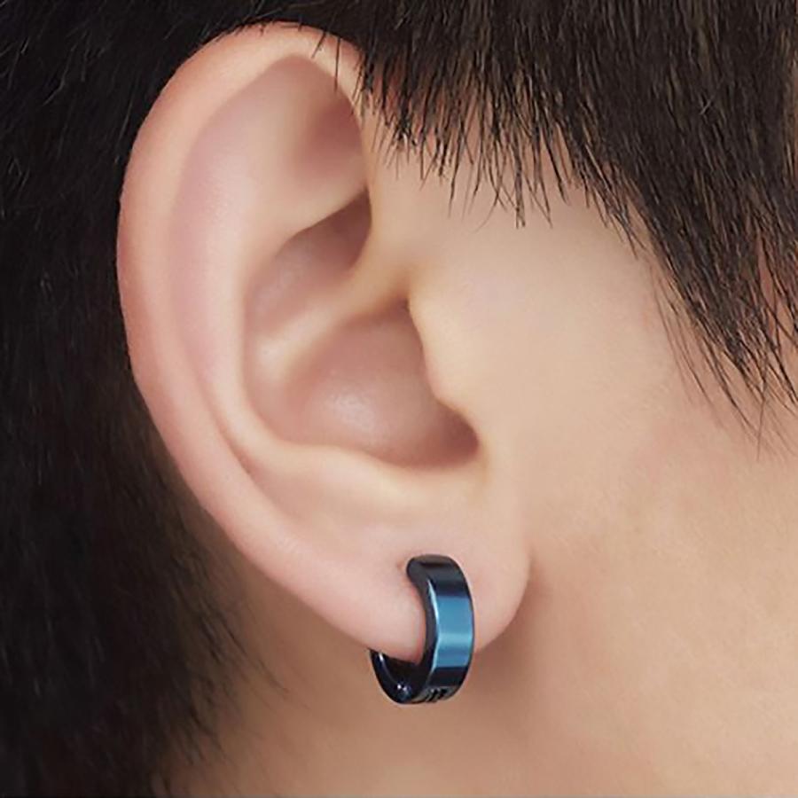 80黒銀4個セットフェイクピアス メンズ レディース フープイヤリングイヤーカフ ピアス(両耳用) フェイクピアス 黒 シルバー 韓国 イヤークリップ イヤーカフ フープイヤリング