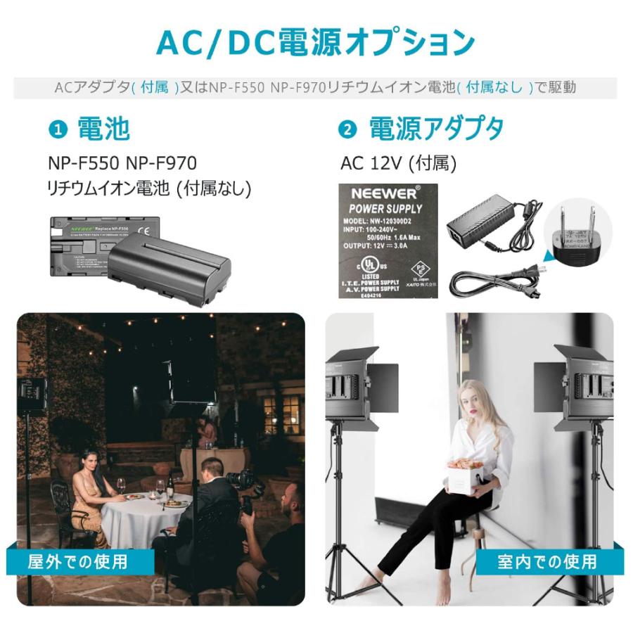 Neewer ライトスタンドキット 2組 NEE-LIG-660 | 二色660 LEDビデオライト スタンド Uブラケット 遮光板 照明 撮影用 ライト スタンドライト WEB会議|europort|05