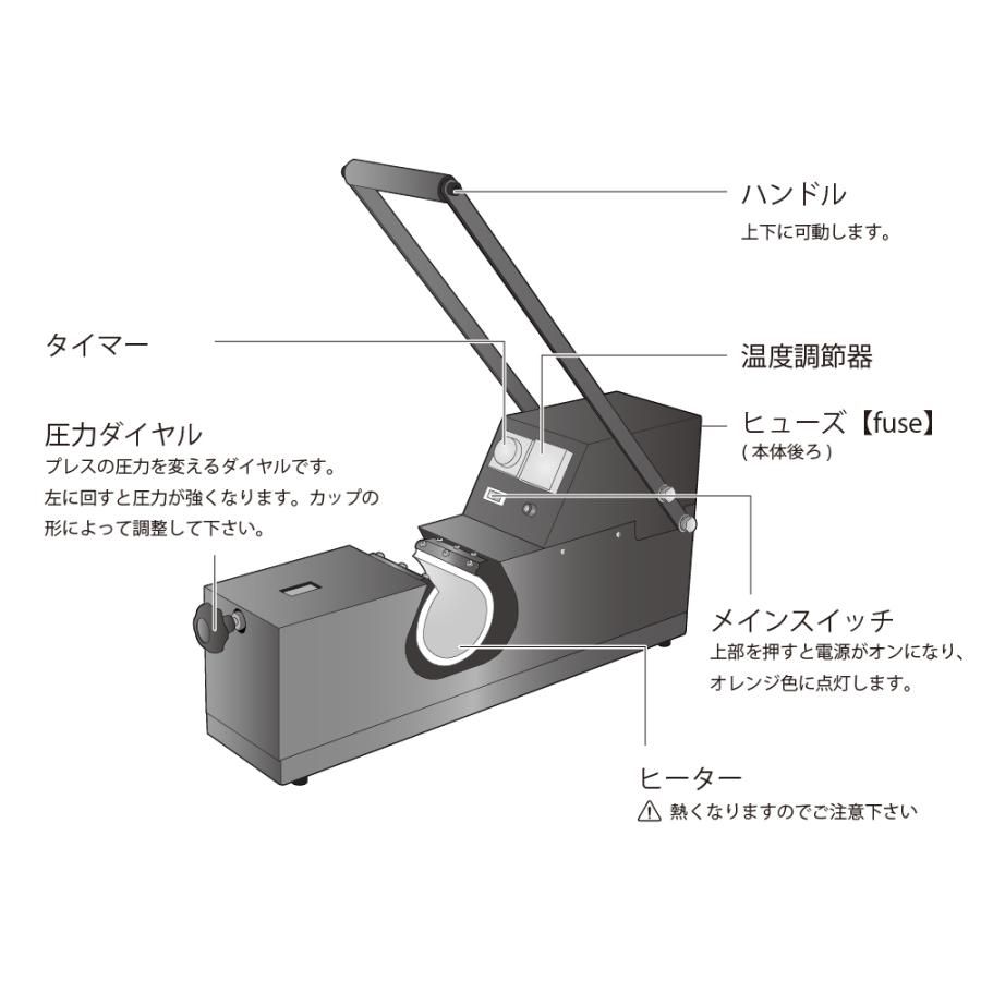 マグカップ用ヒートプレス機 本体 マグカップ用プレス機 グランディス ユーロポートオリジナル PG-2210