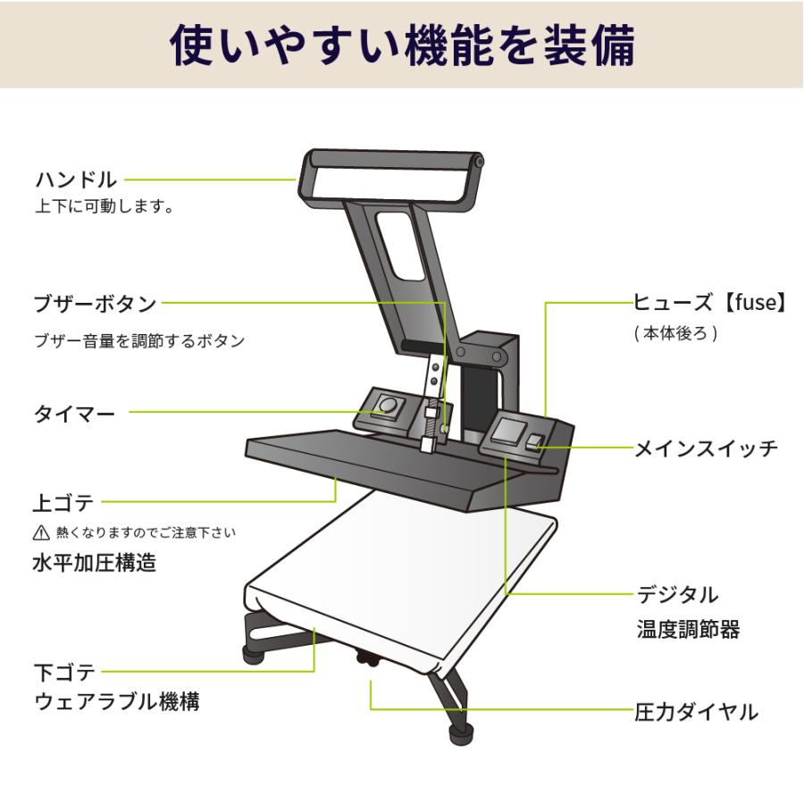 手動アイロンプレス機 ヘラクレスアドバンス 380×420mm PH-3842A |国産