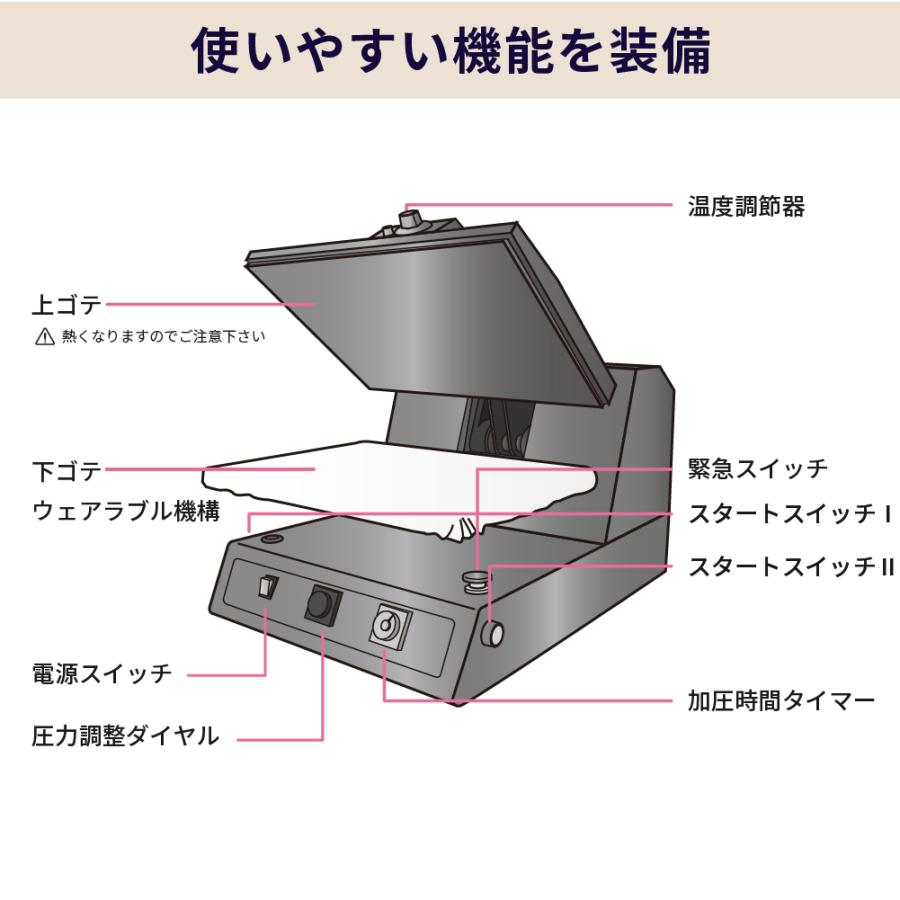 自動アイロンプレス機 ネプチューンプラス 380×420mm PN-3842P | 国産