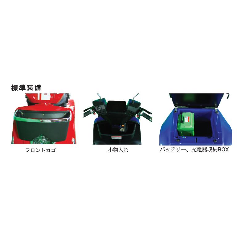 電動ミニカー 電動4輪車 ポゼ4w+ レッド（リチウムバッテリー搭載
