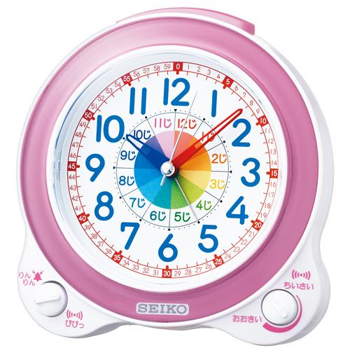 セイコー クロック 目覚まし時計 知育 アナログ ピンク KR887P SEIKO | SEIKO
