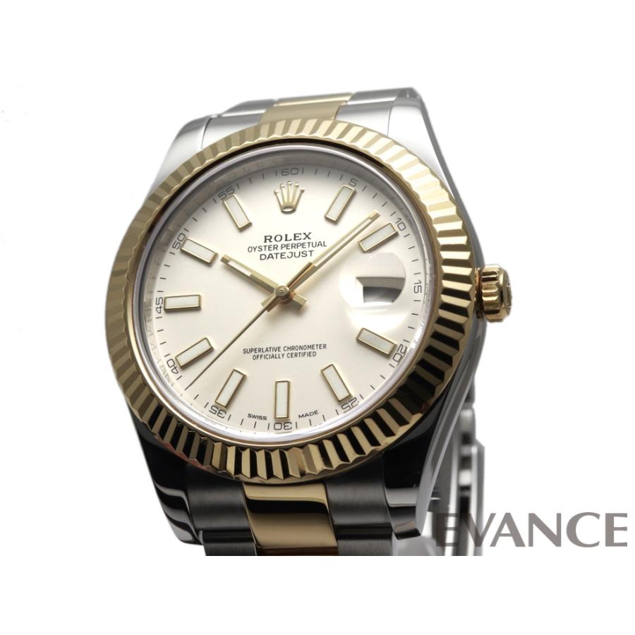 （中古）ロレックス デイトジャストII 116333 アイボリー ランダム番 メンズ ROLEX｜evance-web｜05