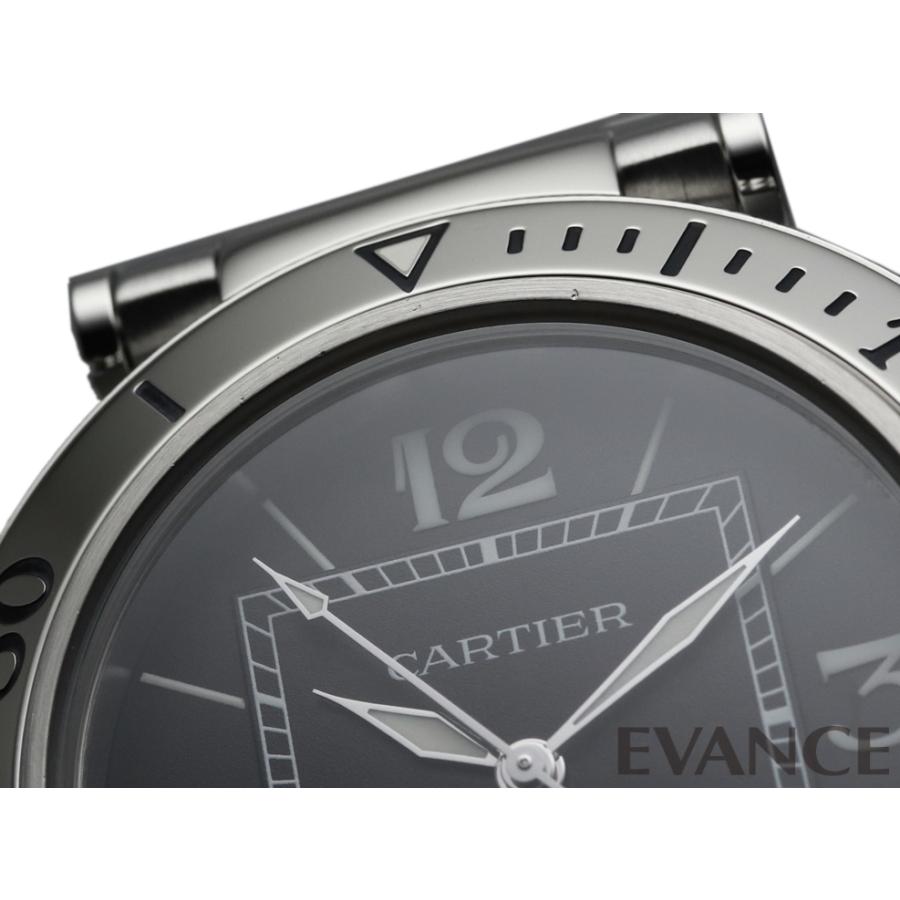 （中古） カルティエ パシャ シータイマー W31077M7 ブラック メンズ CARTIER｜evance-web｜06