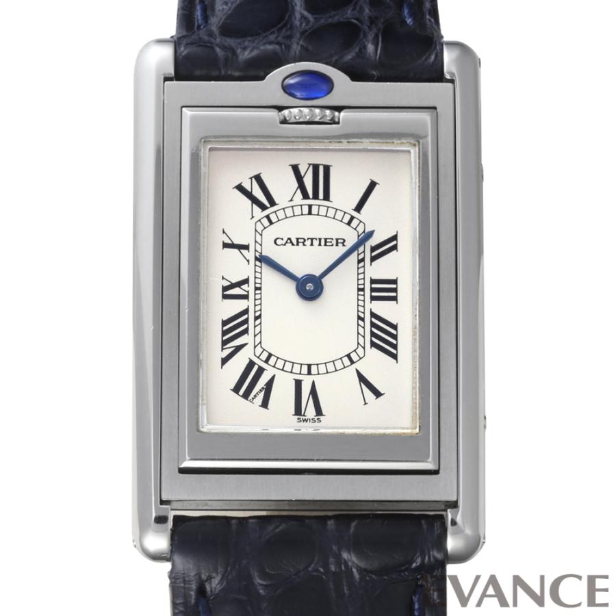 【中古】 カルティエ タンク バスキュラント MM W1011258 シルバー ボーイズ CARTIER | TANK（Cartier）