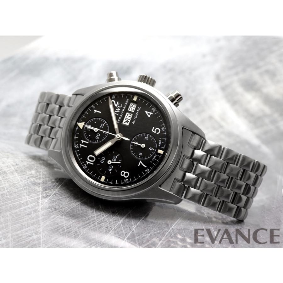 （中古）IWC パイロットウォッチ メカニカル フリーガー クロノグラフ IW370607(3706-007) ブラック メンズ｜evance-web｜03