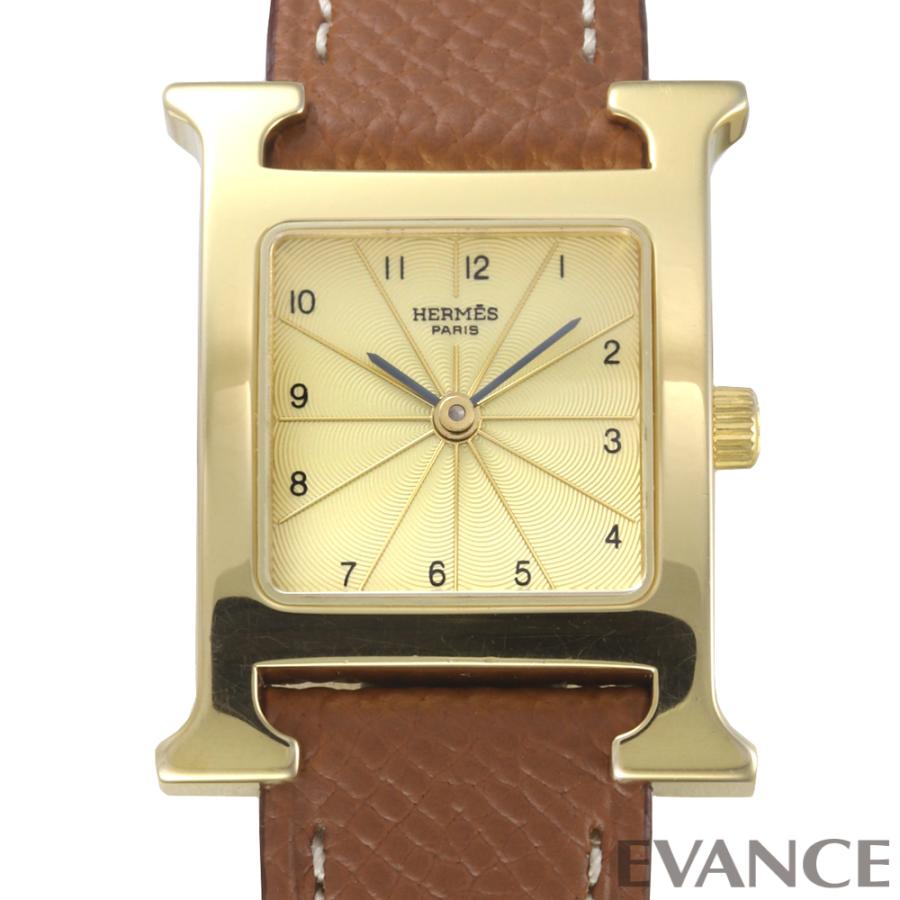 中古】 エルメス Hウォッチ HH1.201 ゴールド レディース HERMES 