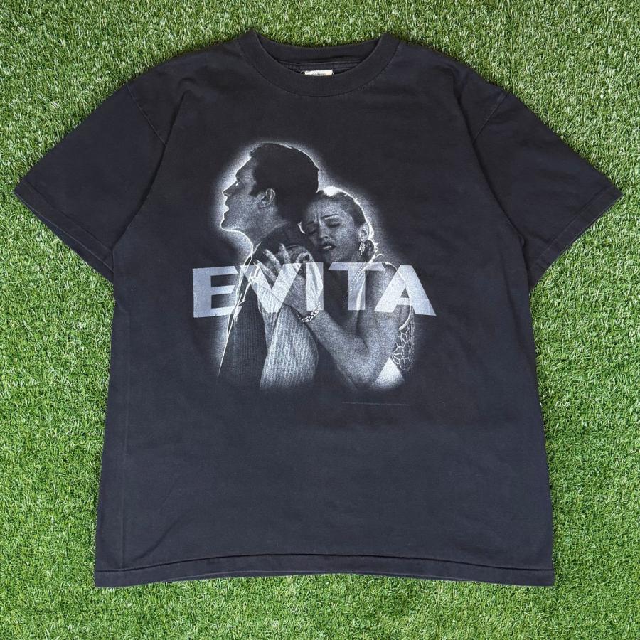 90s VINTAGE EVITA マドンナ プリント 半袖 Tシャツ サイズ メンズL 