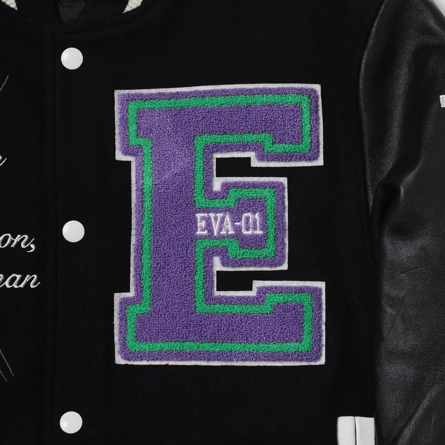 RADIO EVA 862 EVANGELION BASEBALL JACKET/BLACK×BLACK（EVA-01