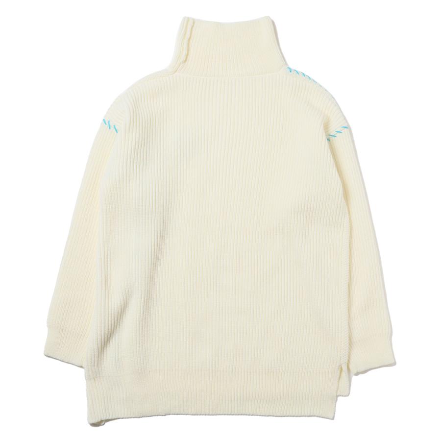 RADIO EVA A028 EVANGELION Hand Stitch Turtleneck Knit/WHITE