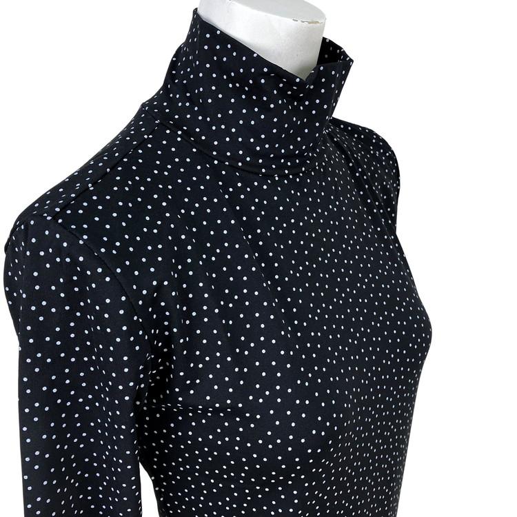 長袖 ハイネック ドット柄 レディース 秋冬 あったかインナー