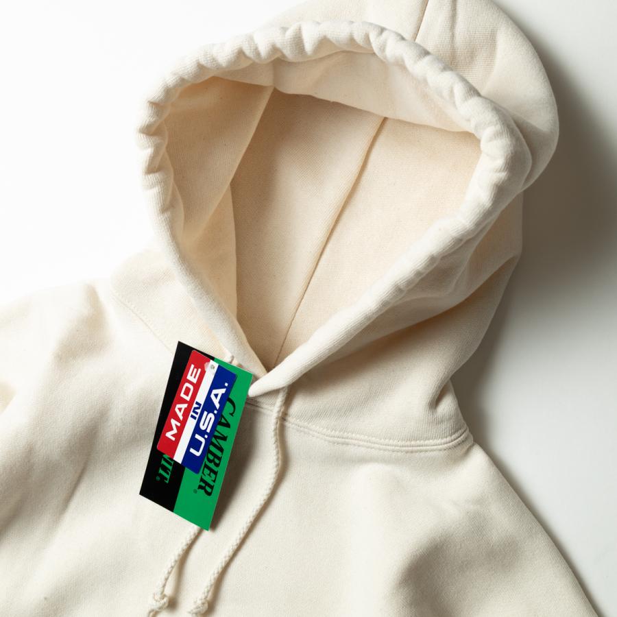 キャンバー CAMBER クロスニット 12oz ヘビーウエイト プルオーバーパーカー ＃232 ナチュラル アメリカ製 生成