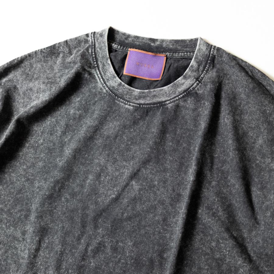 MURBS ケミカルウォッシュ クルーネック Tシャツ ブラック メンズ