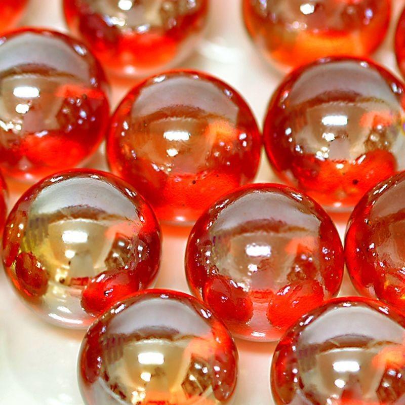ビー玉】 25mm オーロラカラーマーブル 65入【レッド】 : イベント用品