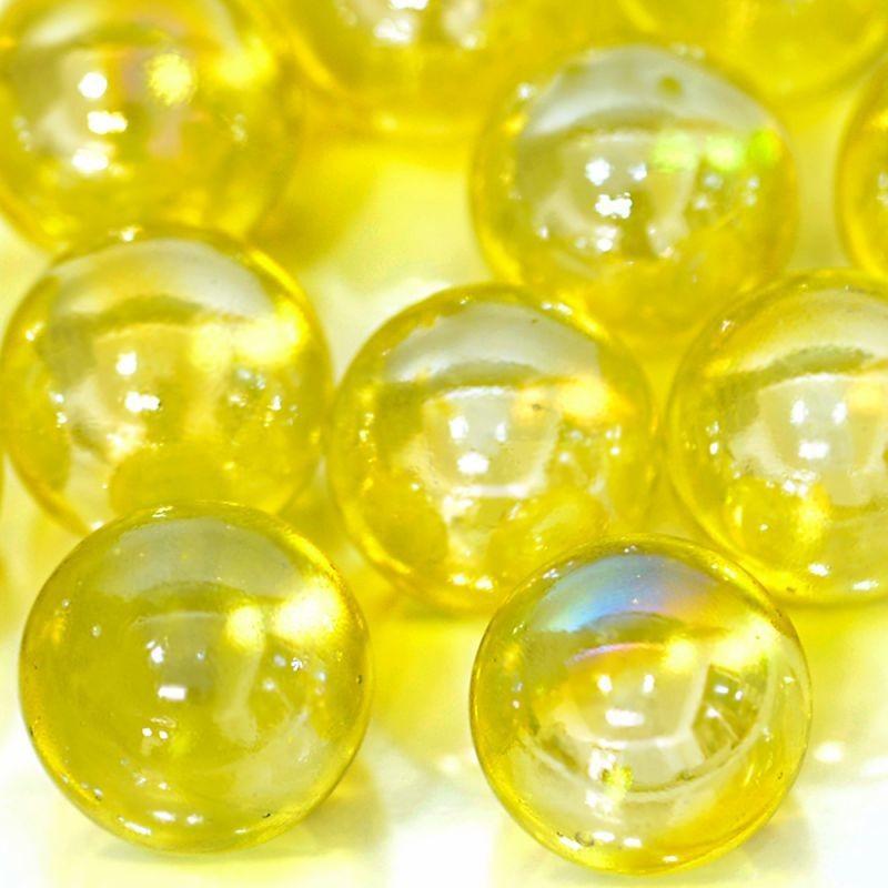 ビー玉】 25mm オーロラカラーマーブル 65入【イエロー】 : イベント