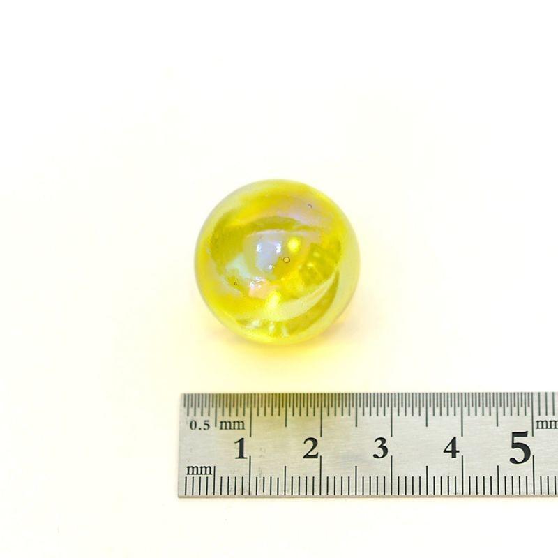ビー玉】 25mm オーロラカラーマーブル 65入【イエロー】 : イベント
