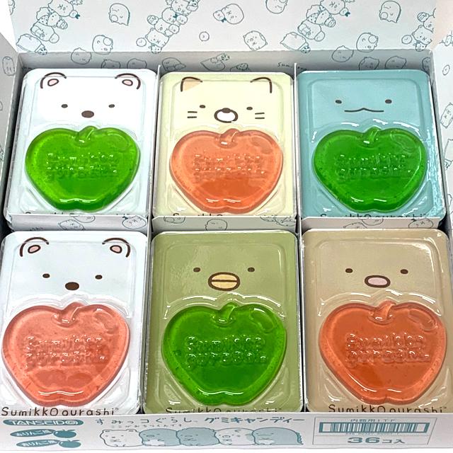 33円 すみっこぐらしグミキャンディー（赤リンゴ・青リンゴ） 36入