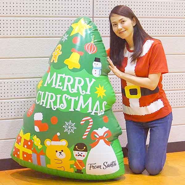 クリスマス装飾　ビニールディスプレイ　クリスマスツリー　H110cm/クリスマス 装飾 飾り｜event-ya｜02