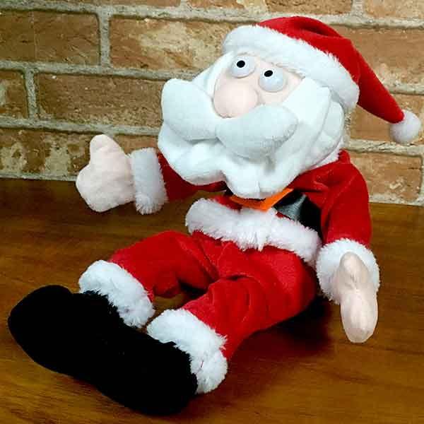 クリスマス 装飾 手足ばたばた爆笑サンタ H19cm /動画有
