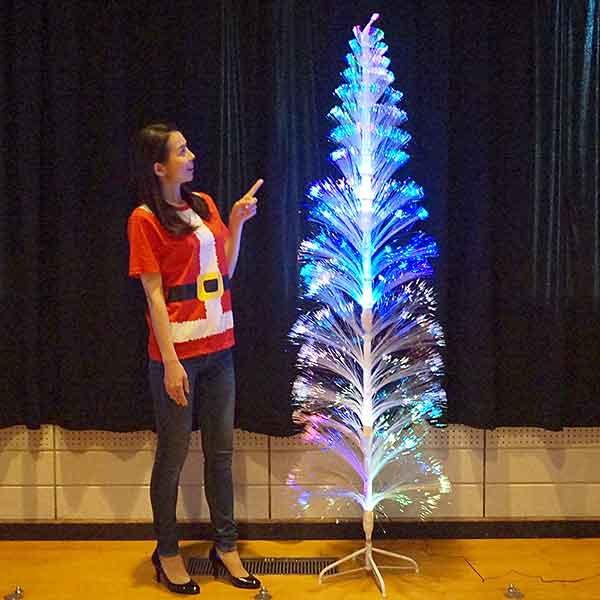 クリスマス 装飾 クリスタルファイバーツリー H210cm/動画有 [大型商品
