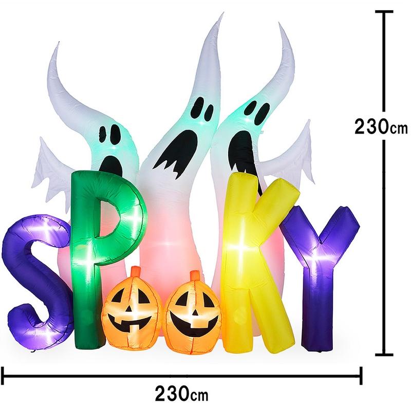 ハロウィンエア装飾 エアブロー SPOOKY H230cmの画像