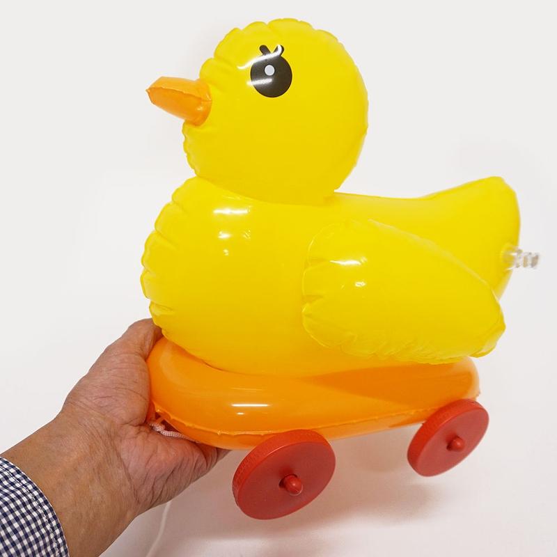 おさんぽコロコロアヒルちゃん ビニール車付きおもちゃ 27cm 12個