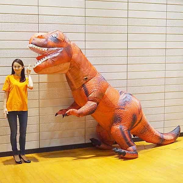 ジャンボエアブロー　巨大恐竜ティラノサウルスＴ−ＲＥＸ　H250cm / 装飾 飾り エアーブロウ ディスプレイ pop /動画有