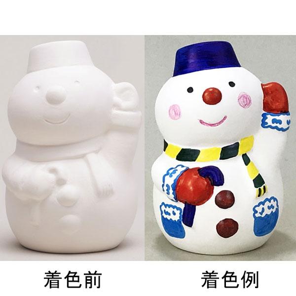クリスマス手作り工作キット 陶器の色塗り貯金箱 雪だるま / 貯金箱 絵
