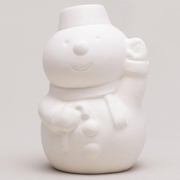 クリスマス手作り工作キット 陶器の色塗り貯金箱 雪だるま / 貯金箱 絵