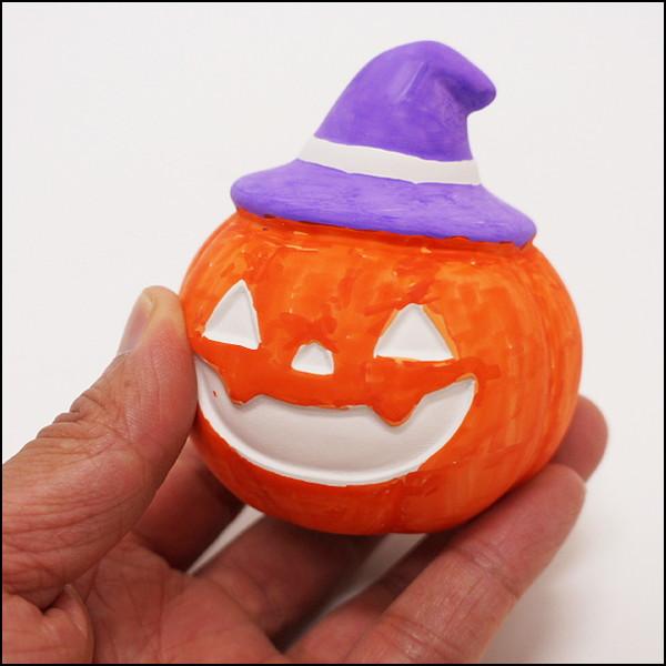お絵かき陶器貯金箱 ハロウィンパンプキン/ 色塗り 絵付け 陶器 貯金箱