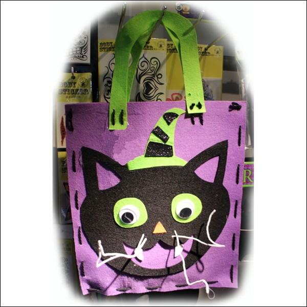 ハロウィングッズ キャットフェルトバッグ手作り工作キット Felt Bag Kit Cat No 販促イベント屋 通販 Yahoo ショッピング