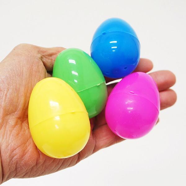 イースター カラフルカプセルたまご 金色入り 約H6cm 68個+予備4個