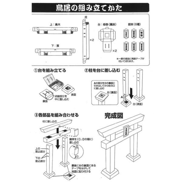 金属製 鳥居 ディスプレイ 看板などに スーパージャンボ鳥居ポップ(POP) 高さ250cm 看板6種付 / 鳥居 紙製