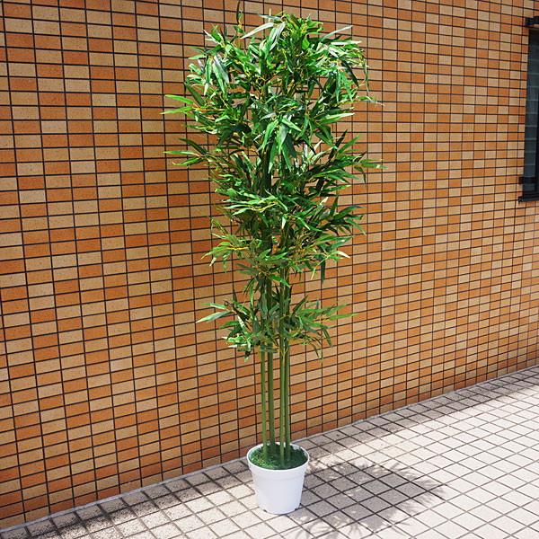 鉢ポット4本立て、七夕用人工竹笹 H180cm /置くだけ簡単 スタンド不要