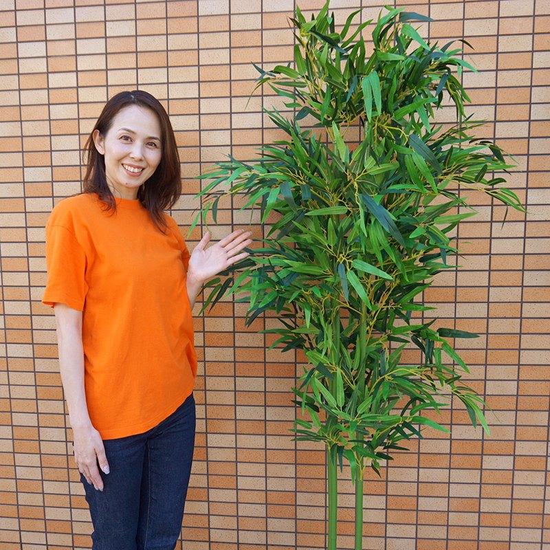 鉢ポット4本立て、七夕用人工竹笹 H180cm /置くだけ簡単 スタンド不要