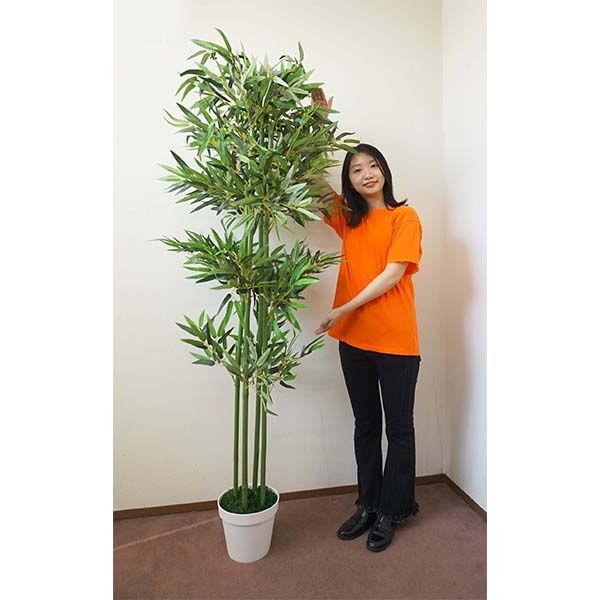 鉢ポット4本立て、七夕用人工竹笹 H180cm 七夕イベント材料一式付