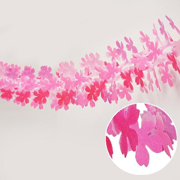 桜装飾 花びら25枚桃色桜ガーランド L180cm 飾り メール便１点まで可 在庫あり 【80%OFF!】 ディスプレイ 春