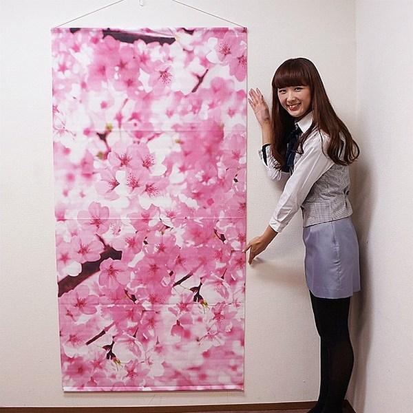 桜タペストリー 桜枝満開 防炎加工 L180cm / 桜 装飾 幕 プリント 背景