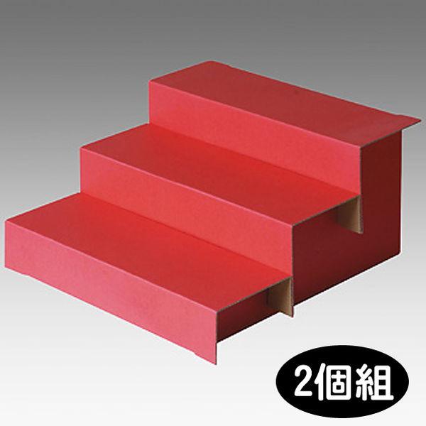 ひな祭り店舗装飾 紙製ひな壇ディスプレイ（組み立て済） W29.5cm 2個