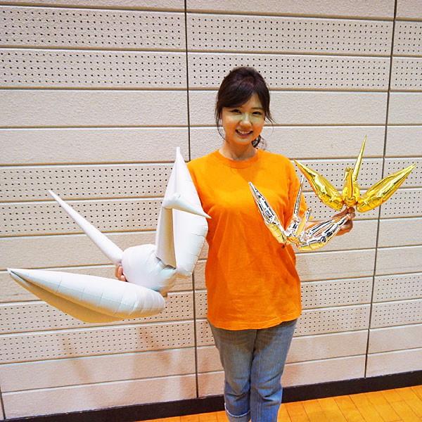 装飾バルーン　折り紙で作ったような折鶴風船（小）/メール便5枚まで可｜event-ya｜02
