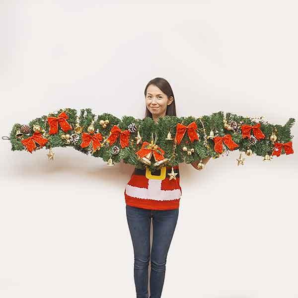 クリスマス 装飾 店舗の入口や連続面に スワッグ ガーランドセット