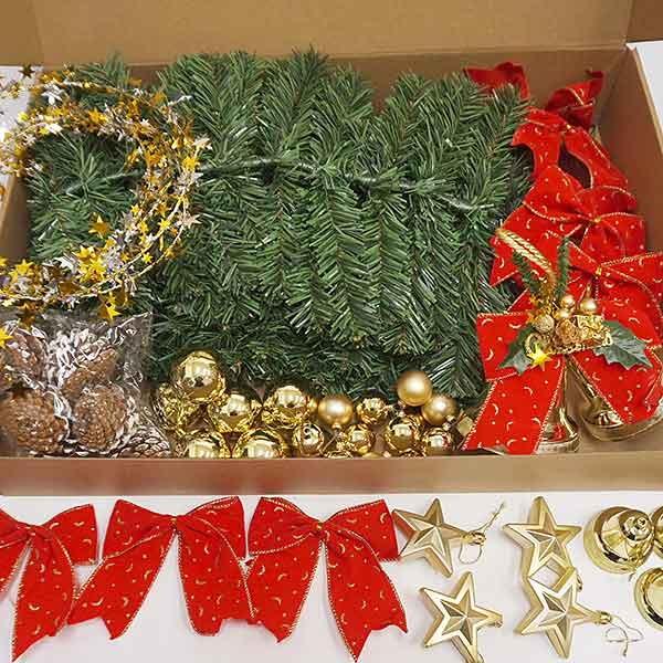 クリスマス 装飾 店舗の入口や連続面に スワッグ ガーランドセット