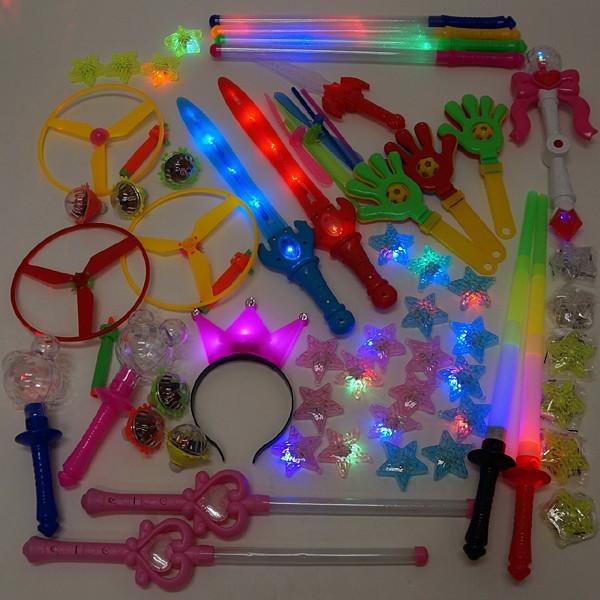 光るおもちゃ色々アソート 70個＋予備5個 [お祭り景品 お祭り販売品