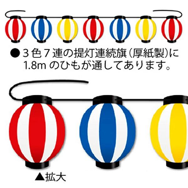 夏祭り装飾 お祭りちょうちんガーランド L180cm : 販促イベント屋
