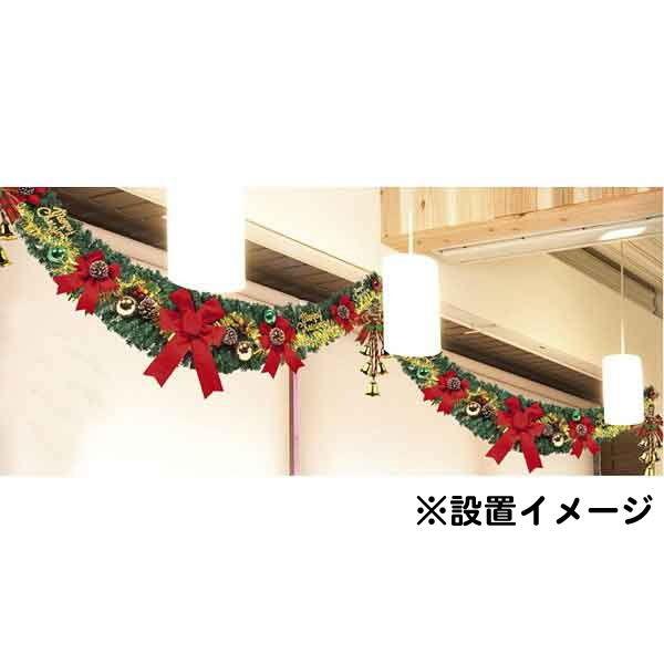 クリスマス装飾　店舗の入口や連続壁面に　スノーフォールスワッグ　L180cm/動画有｜event-ya｜05